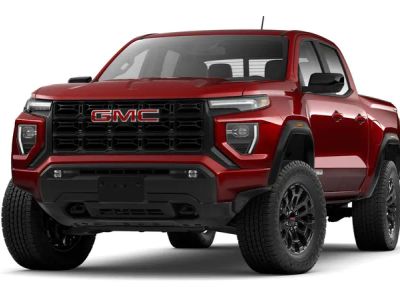 2026 GMC Canyon Elevation in Volcanic Red Tintcoat — front three-quarter view