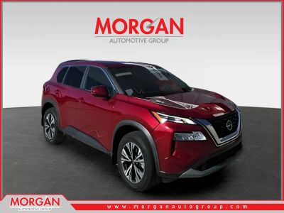 2023 Nissan Rogue SV in Red — front three-quarter view