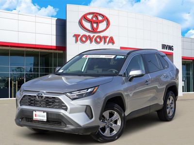 2024 Toyota RAV4 XLE in Silver — front three-quarter view