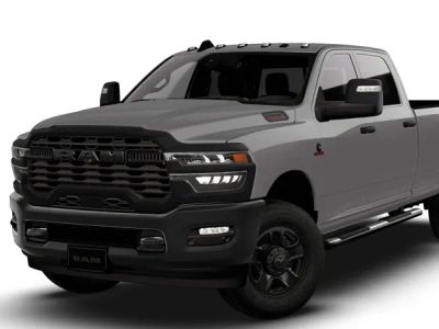 2026 RAM 2500 RAM 2500 TRADESMAN CREW CAB 4X4 8' BOX in Ceramic Gray Clear-Coat Exterior Paint — front three-quarter view