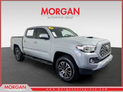 2020 Toyota Tacoma TRD Sport in Cement — front three-quarter view