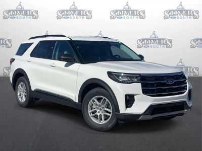 2026 Ford Explorer Active in White — front three-quarter view