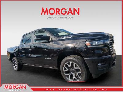 2026 Ram 1500 Laramie in Black — front three-quarter view