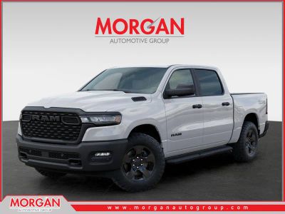 2026 Ram 1500 Warlock in White — front three-quarter view
