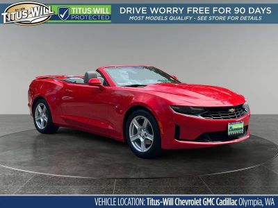 2023 Chevrolet Camaro 1LT in Red Hot — front three-quarter view