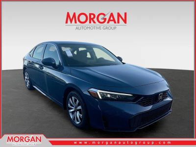 2026 Honda Civic Sedan LX in Blue Lagoon Pearl — front three-quarter view