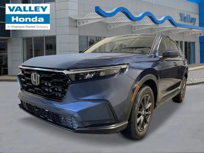 2026 Honda CR-V EX-L in Canyon River Blue Metallic — front three-quarter view