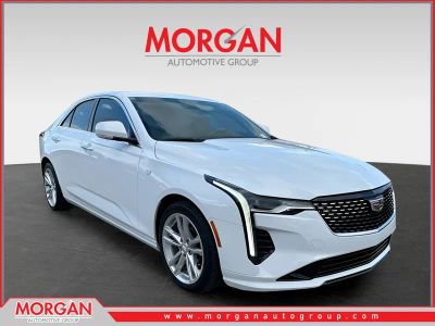 2023 Cadillac CT4 Luxury in Summit White — front three-quarter view