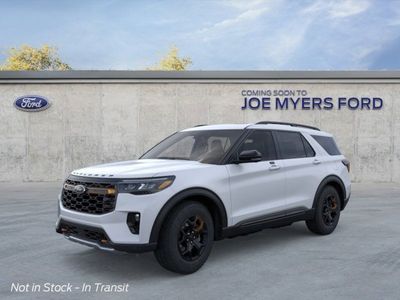 2026 Ford Explorer in A3 Silver — front three-quarter view