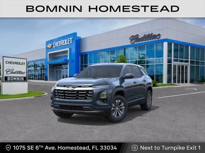 2026 Chevrolet Equinox LT in Lakeshore Blue Metallic — front three-quarter view