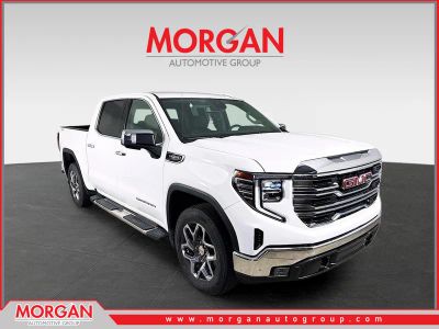 2024 GMC Sierra 1500 SLT in Summit White — front three-quarter view