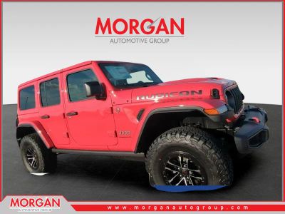 2026 Jeep Wrangler Rubicon in Red — front three-quarter view