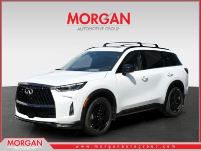 2026 INFINITI QX60 SPORT in Radiant White — front three-quarter view