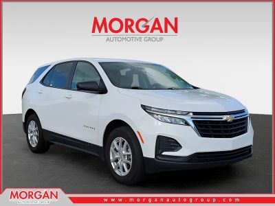 2023 Chevrolet Equinox LS in Summit White — front three-quarter view