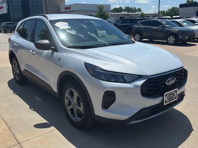 2025 Ford Escape ST-Line in Space Silver Metallic — front three-quarter view