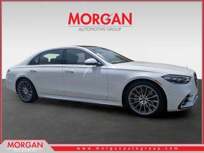 2026 Mercedes-Benz S-Class S 580 in White — front three-quarter view