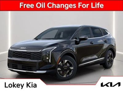 2026 Kia Sportage LX in Ebony Black — front three-quarter view