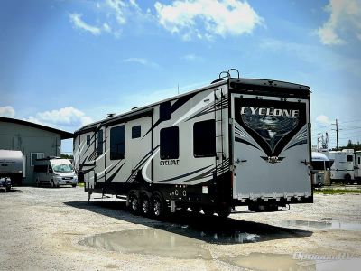 2018 Heartland Cyclone — rear three-quarter view