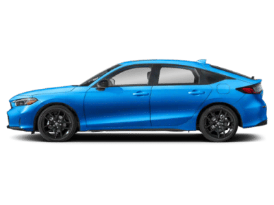 2026 Honda Civic Hatchback Hybrid — rear three-quarter view