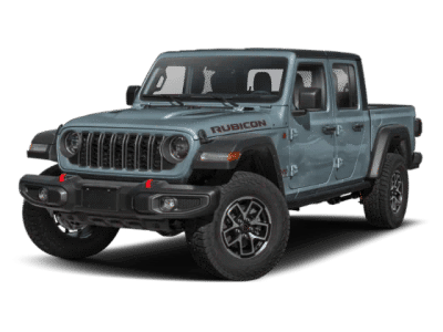 2026 Jeep Gladiator Rubicon in Gray — front three-quarter view