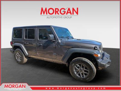 2026 Jeep Wrangler Sport S in Gray — front three-quarter view