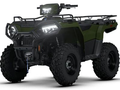 2026 Polaris Sportsman 570 EPS in Sage Green — front three-quarter view