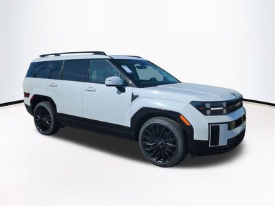 2026 Hyundai SANTA FE Calligraphy in White — front three-quarter view
