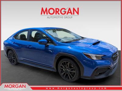 2026 Subaru WRX Limited in WR Blue Pearl — front three-quarter view