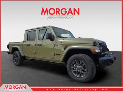 2026 Jeep Gladiator Sport S in Green — front three-quarter view