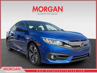 2017 Honda Civic Sedan EX-T in Blue — front three-quarter view
