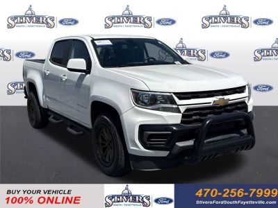2021 Chevrolet Colorado LT in White — front three-quarter view