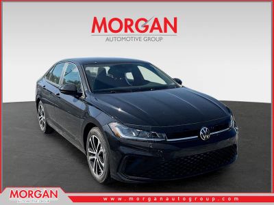 2026 Volkswagen Jetta Sport in Black — front three-quarter view