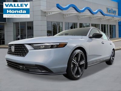2026 Honda Accord Hybrid Sport in Urban Gray Pearl — front three-quarter view