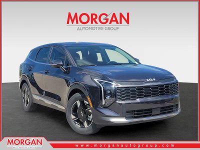 2026 Kia Sportage LX in Panthera Metal Gray — front three-quarter view