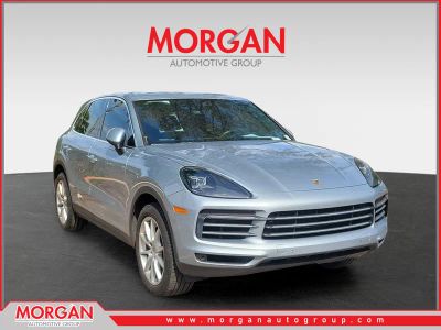 2021 Porsche Cayenne Base in Silver — front three-quarter view