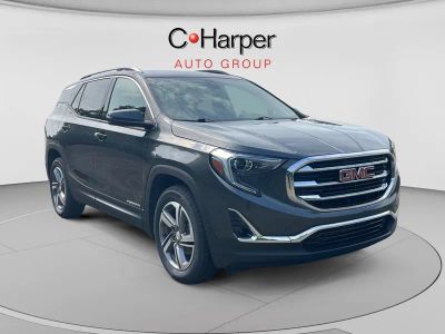 2018 GMC Terrain SLT in Graphite Gray Metallic — front three-quarter view