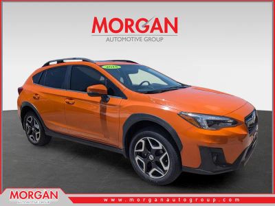2018 Subaru Crosstrek Limited in Sunshine Orange — front three-quarter view