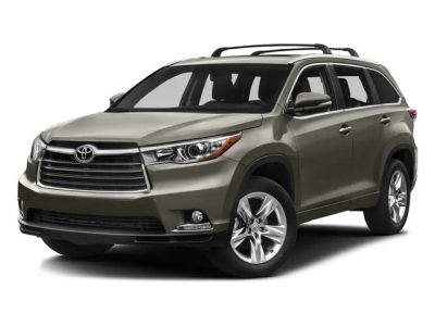 2016 Toyota Highlander Limited in Blizzard Pearl — front three-quarter view