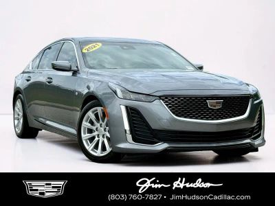 2021 Cadillac CT5 Luxury in Steel Metallic — front three-quarter view