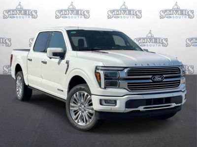 2026 Ford F-150 Platinum in White — front three-quarter view