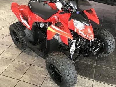 2026 Polaris Outlaw 110 EFI — rear three-quarter view