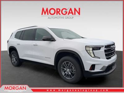 2025 GMC Acadia Elevation in White — front three-quarter view