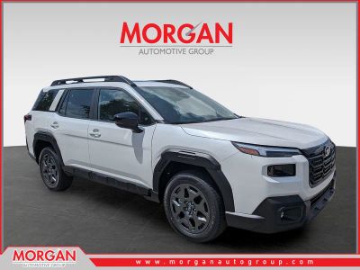 2026 Subaru Outback Premium in Crystal White Pearl — front three-quarter view