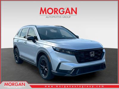 2024 Honda CR-V Hybrid Sport-L in Gray — front three-quarter view