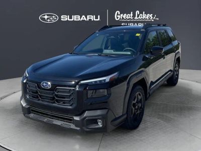 2026 Subaru OUTBACK Limited in Crystal Black Silica — front three-quarter view