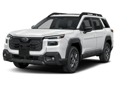 2026 Subaru Outback Premium in White — front three-quarter view
