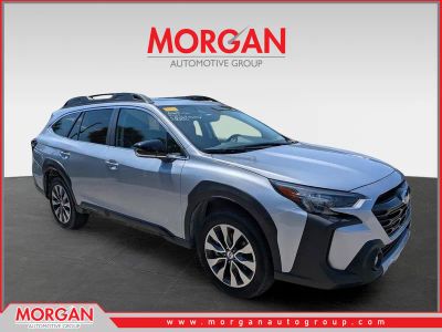 2023 Subaru Outback Limited in Ice Silver Metallic — front three-quarter view