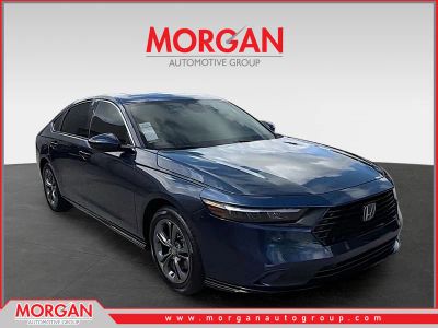 2024 Honda Accord Hybrid EX-L in Still Night Pearl — front three-quarter view