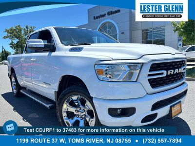 2022 RAM 1500 Big Horn in Bright White Clear Coat — front three-quarter view