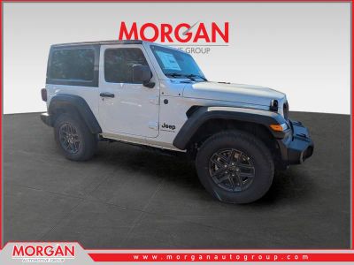 2026 Jeep Wrangler Sport S in White — front three-quarter view